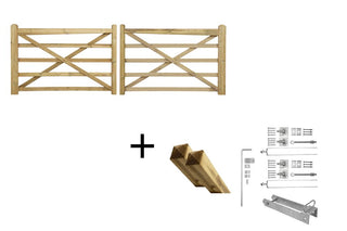 English Gate 2x180cm Pine Complete - Complete set - Lands End B.V.