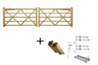 English Gate 2x210cm Pine Complete - Complete set - Lands End B.V.
