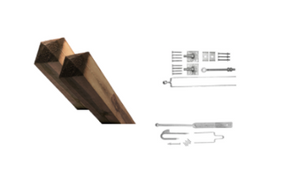 Voordeelset enkele poort Dark-Brown - plaatduim - Gegalvaniseerd
