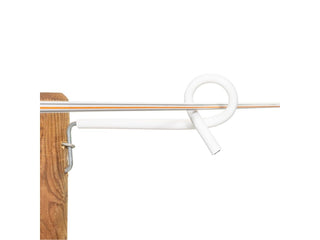 Afstandisolator krulstaart - Hout, wit, 17,5cm, 10 stuks - Lands End B.V.