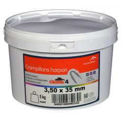 Staples with barbs Crapal 4 galvanized - 4.0 x 40 mm - Lands End B.V.