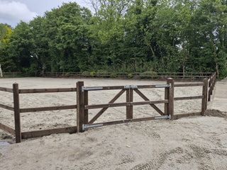 Planken poort Dark-Brown Complete set - dubbele opstelling