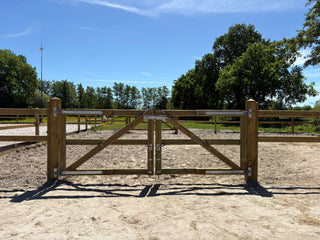 Planken poort Grenen Complete set - dubbele opstelling