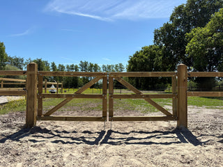 Planken poort Grenen Complete set - dubbele opstelling