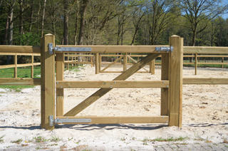 Planken poort Grenen Complete set - enkele opstelling