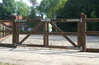 Planken poort Dark-Brown Complete set - dubbele opstelling