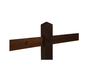 Queen Dark-Brown tussenpaal 2-gaats