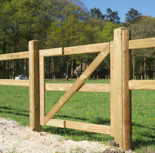 Planken poort Grenen Complete set - enkele opstelling