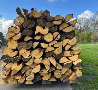 Kastanje halfronde palen | ø 8 - 10 cm