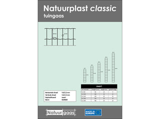 Natuurplast classic zwart 80 t/m 180 cm hoog