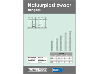 Natuurplast zwaar zwart 100 t/m 200 cm hoog